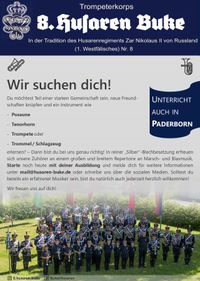Trompeterkorps 8. Husaren Buke (Kreis Paderborn) suchen Nachwuchs